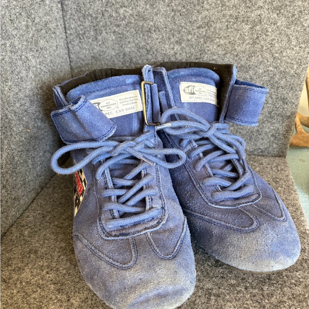 Blue Racing Shoes with Logo - Picture 2 of 8